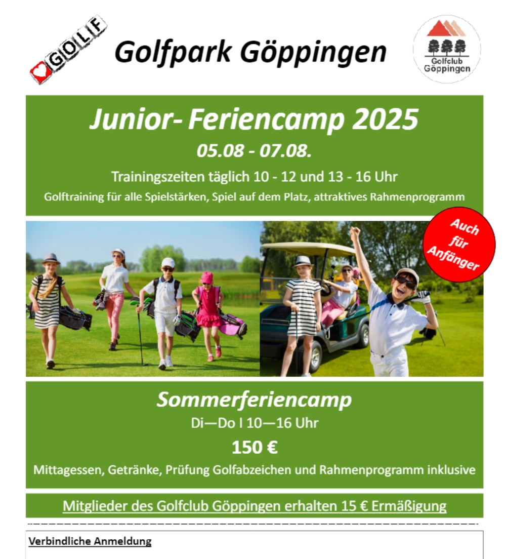 Flyer Sommerferiencamp